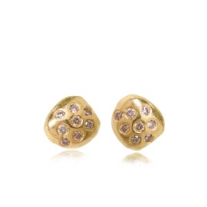 Medium Nugget Brown Diamond Studs