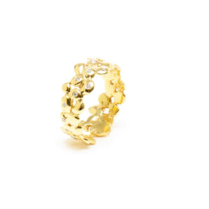 Small Cobbled Diamond Nugget Ring