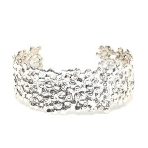 Small Silver Nugget Cuff