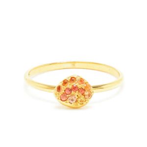 Stacking Medium Peach Sapphire Ring