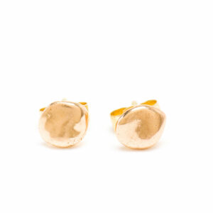 Large Nugget Plain Studs in Rose Gold