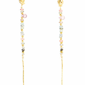 Grey & Peach Sapphire Story Studs