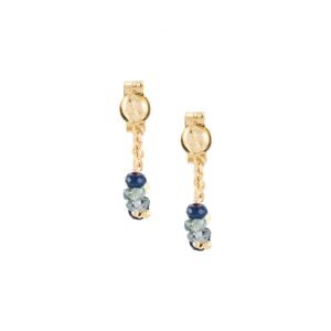 Blue Ombre Loop Chain Earrings