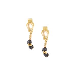 Black Diamond Loop Chain Earrings
